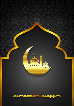 Template Greeting or Background, Ramadan Kareemのイラスト素材