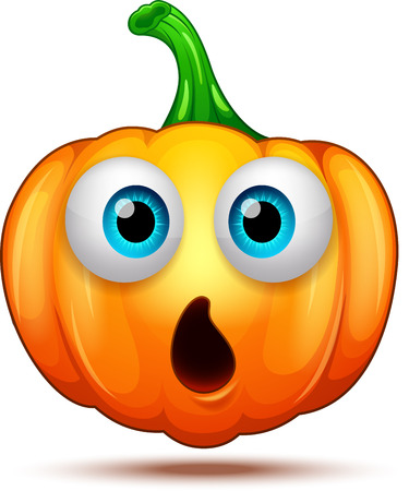 Halloween pumpkin cartoon emoticonのイラスト素材