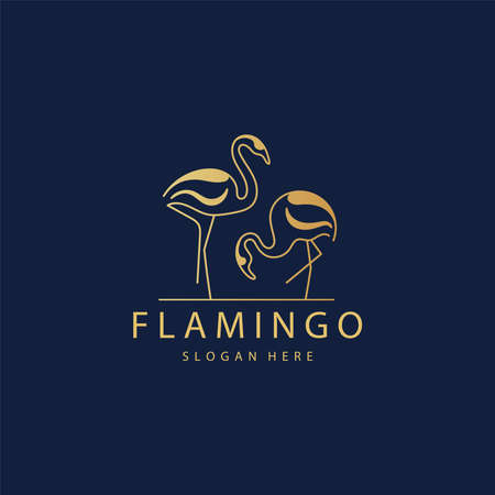 illustration of Flamingo logo designの写真素材