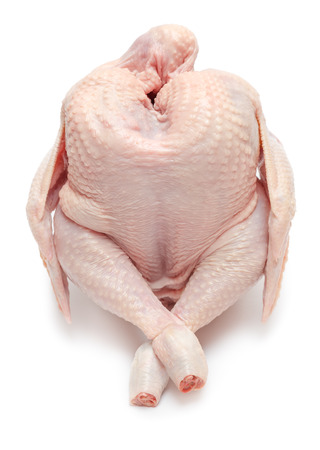 Raw chicken isolated on white background  の写真素材