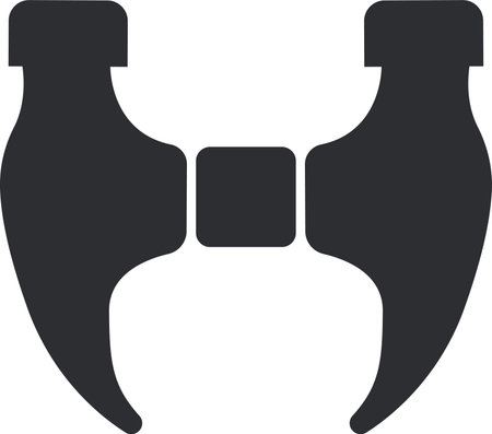 a hammer head that connects each other, so it looks like the letter H inside.のイラスト素材