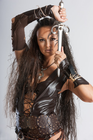 In Greek mythology, the Amazons were a race of woman warriors. Herodotus placed them in a region bordering Scythia in Sarmatia modern territory of Ukraine. Other historiographers place them in Anatolia, or sometimes Libya.の写真素材
