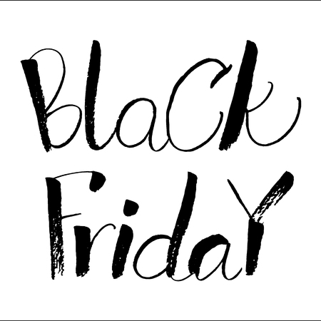 black friday lettering in grunge styleのイラスト素材