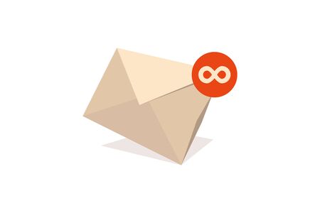 Information Overload Concept. An email account with an infinite number of unread emails.のイラスト素材
