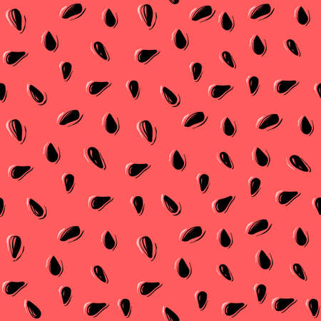 Watermelon pulp seamless pattern. Summer bright backgroundのイラスト素材