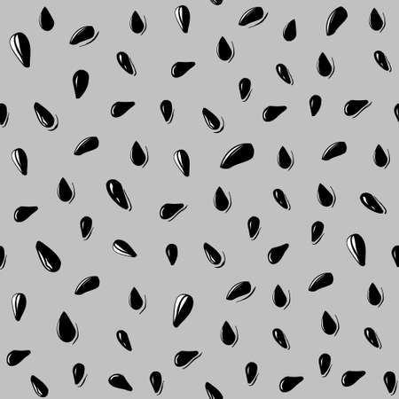 Sunflower seeds seamless pattern. Harvest theme backgroundのイラスト素材
