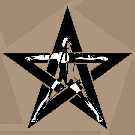 Pentagram  The man in the pentagram  のイラスト素材