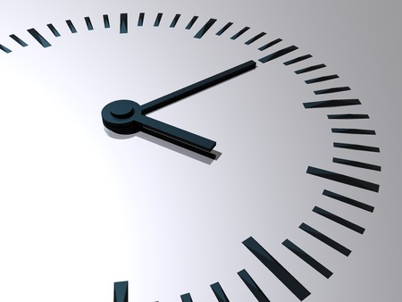 Clock. Clock with hands - a symbol of time. 3d illustration.