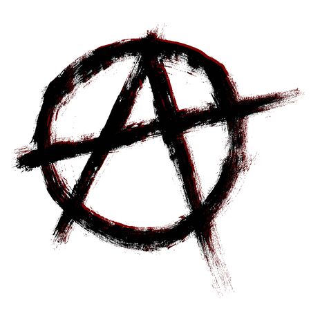 Anarchy symbol. Vector sign. Vector illustration.のイラスト素材