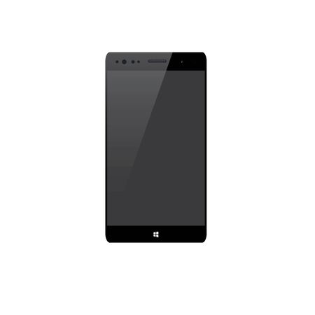 vector illustration of realistic  mobile phone smartphone cellphone telephone touch screen device.のイラスト素材