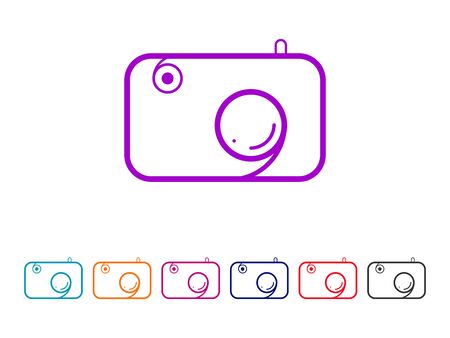Web icon Illustration of Camera Flat Icon Design , Snapshot Symbol , Photo Camera Sign Iconのイラスト素材