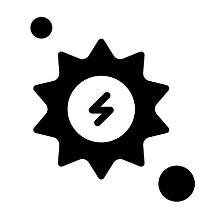 Energy settings icon logo or illustration with solid stroke style vector design. perfect use for web, mobile app, pattern, design etc.のイラスト素材