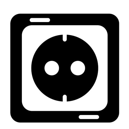 plug in adapter icon logo or illustration with solid stroke style vector design. perfect use for web, mobile app, pattern, design etc.のイラスト素材