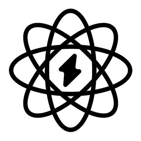 energy science icon logo or illustration with solid stroke style vector design. perfect use for web, mobile app, pattern, design etc.のイラスト素材