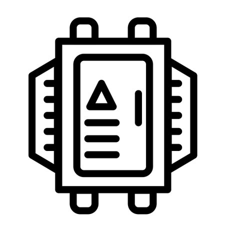 Energy Strorage data icon logo or illustration with outline stroke style vector design. perfect use for web, mobile app, pattern, design etc.のイラスト素材