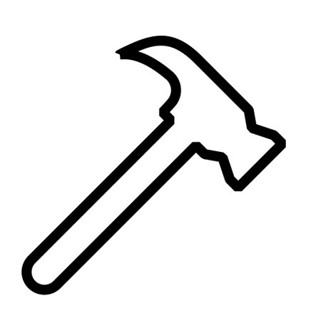hammers icon logo or illustration with outline stroke style vector design. perfect use for web, mobile app, pattern, design etc.のイラスト素材