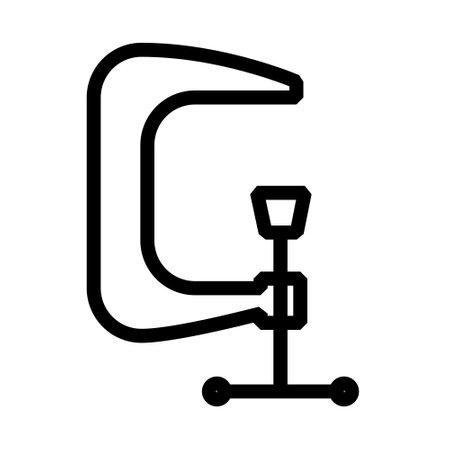 clamp icon logo or illustration with outline stroke style vector design. perfect use for web, mobile app, pattern, design etc.のイラスト素材