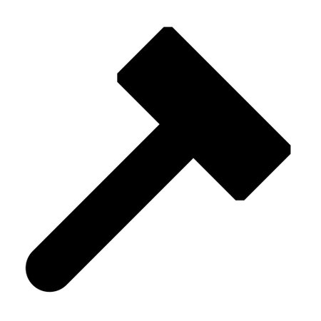 hammer logo or illustration with solid stroke style vector design. perfect use for web, mobile app, pattern, design etc.のイラスト素材