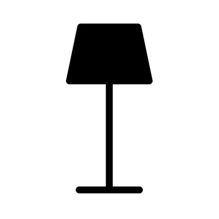lamp icon logo or illustration with solid stroke style vector design. perfect use for web, mobile app, pattern, design etc.のイラスト素材