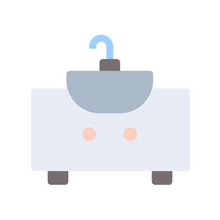 sink icon logo with flat illustration style vector. great for use web, mobile app, pattern, design etc.のイラスト素材
