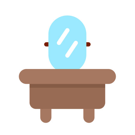 Standing mirror icon logo with flat illustration style vector. great for use web, mobile app, pattern, design etc.のイラスト素材