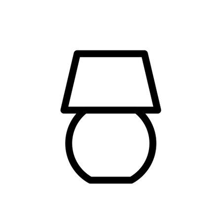 sleep lamp icon logo or illustration with outline stroke style vector design. perfect use for web, mobile app, pattern, design etc.のイラスト素材