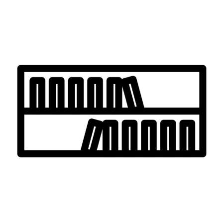 library icon logo or illustration with outline stroke style vector design. perfect use for web, mobile app, pattern, design etc.のイラスト素材