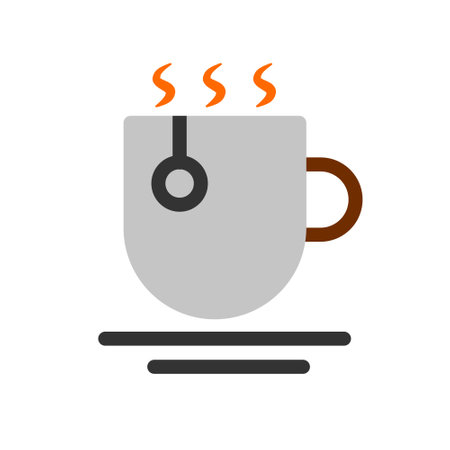 coffee cup icon logo with flat illustration style vector design. great for use web, mobile app, pattern, design etc.のイラスト素材