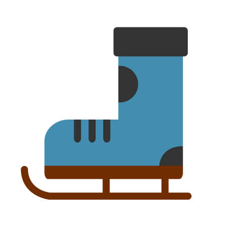 boots skating icon logo with flat illustration style vector design. great for use web, mobile app, pattern, design etc.のイラスト素材