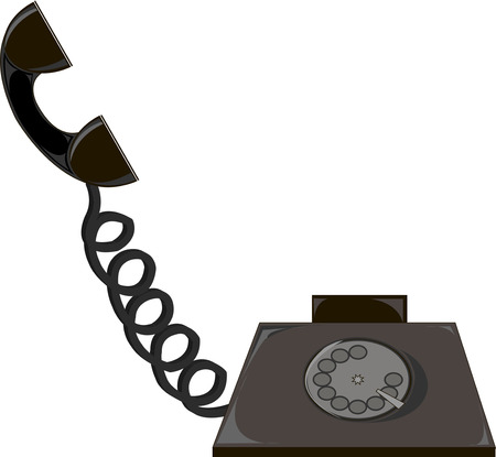 landline phone off hookのイラスト素材