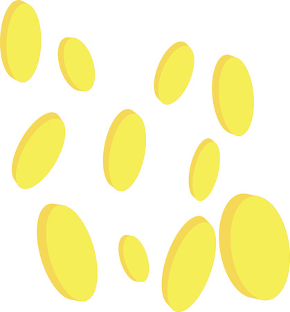 rain of gold coinsのイラスト素材
