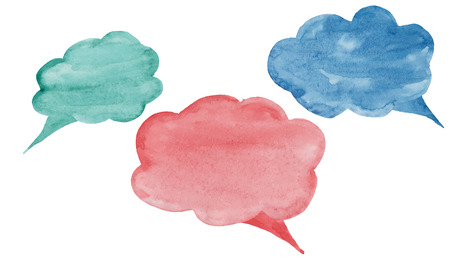 template to insert text conversations and thoughtsのイラスト素材