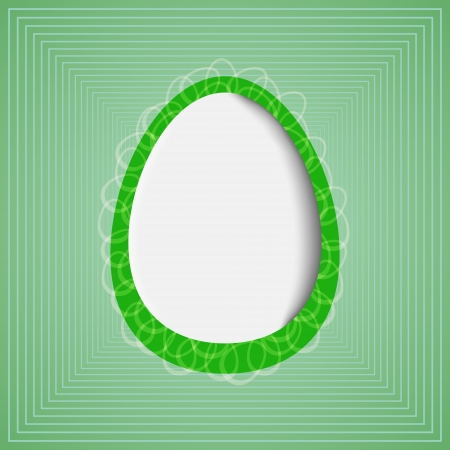 Green curly striped egg on light background, seamless patternのイラスト素材