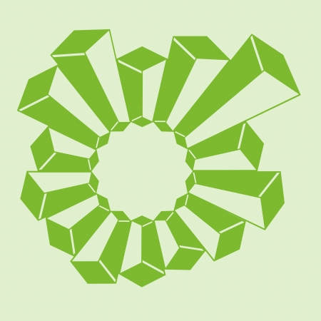 Abstract pattern made from 3d rectangles in bright colorsのイラスト素材