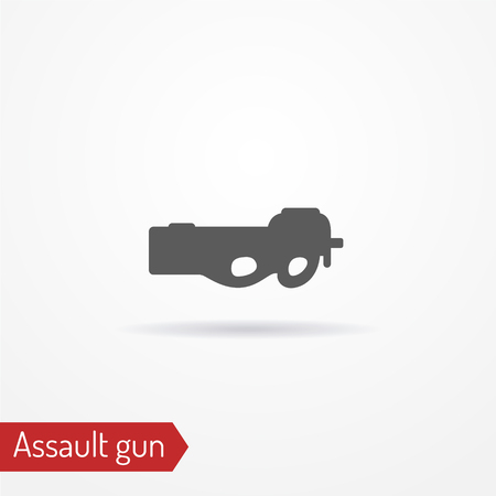 Compact assault weapon line vector iconの写真素材