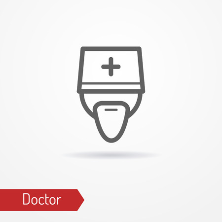 Doctor face vector iconの写真素材