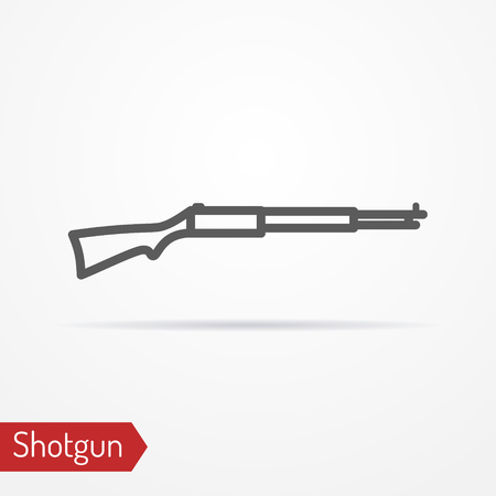 Classic hunter rifle silhouette vector iconのイラスト素材
