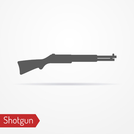 Hunter rifle silhouette vector iconのイラスト素材