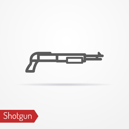 Shotgun silhouette vector iconのイラスト素材