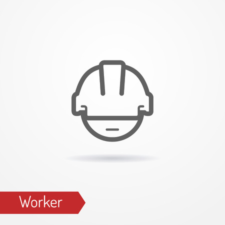 Worker face vector iconのイラスト素材