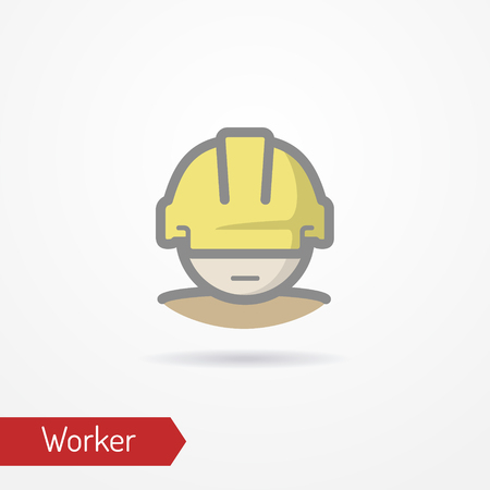 Worker face vector iconのイラスト素材