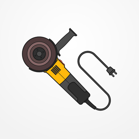 Electric angle grinder vector imageのイラスト素材