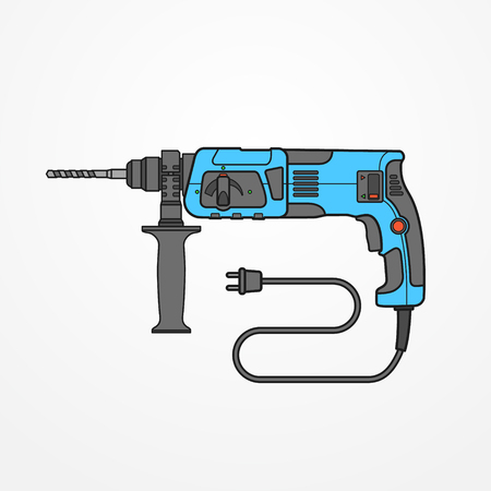 Rotary hammer vector imageのイラスト素材