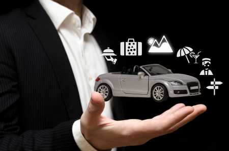 Rent a car services during the holidayの写真素材