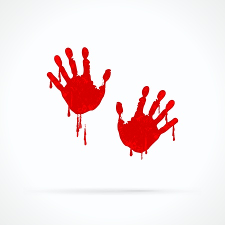 Bloody hands abstractのイラスト素材