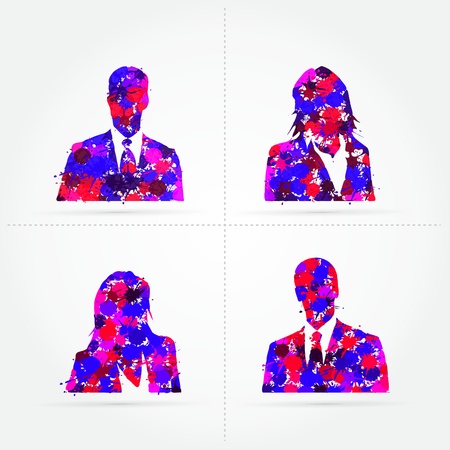 Default avatar colorful splash  illustrationのイラスト素材