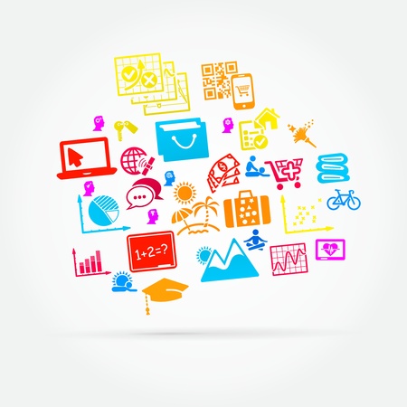 Internet design applications illustrationのイラスト素材