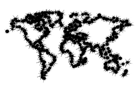 World map splash illustrationのイラスト素材