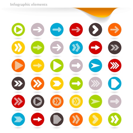 Collection of vector inforgaphic arrowsのイラスト素材