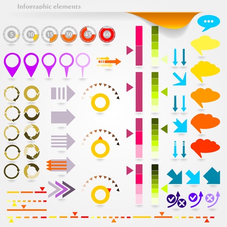 Collection of vector inforgaphic elementsのイラスト素材